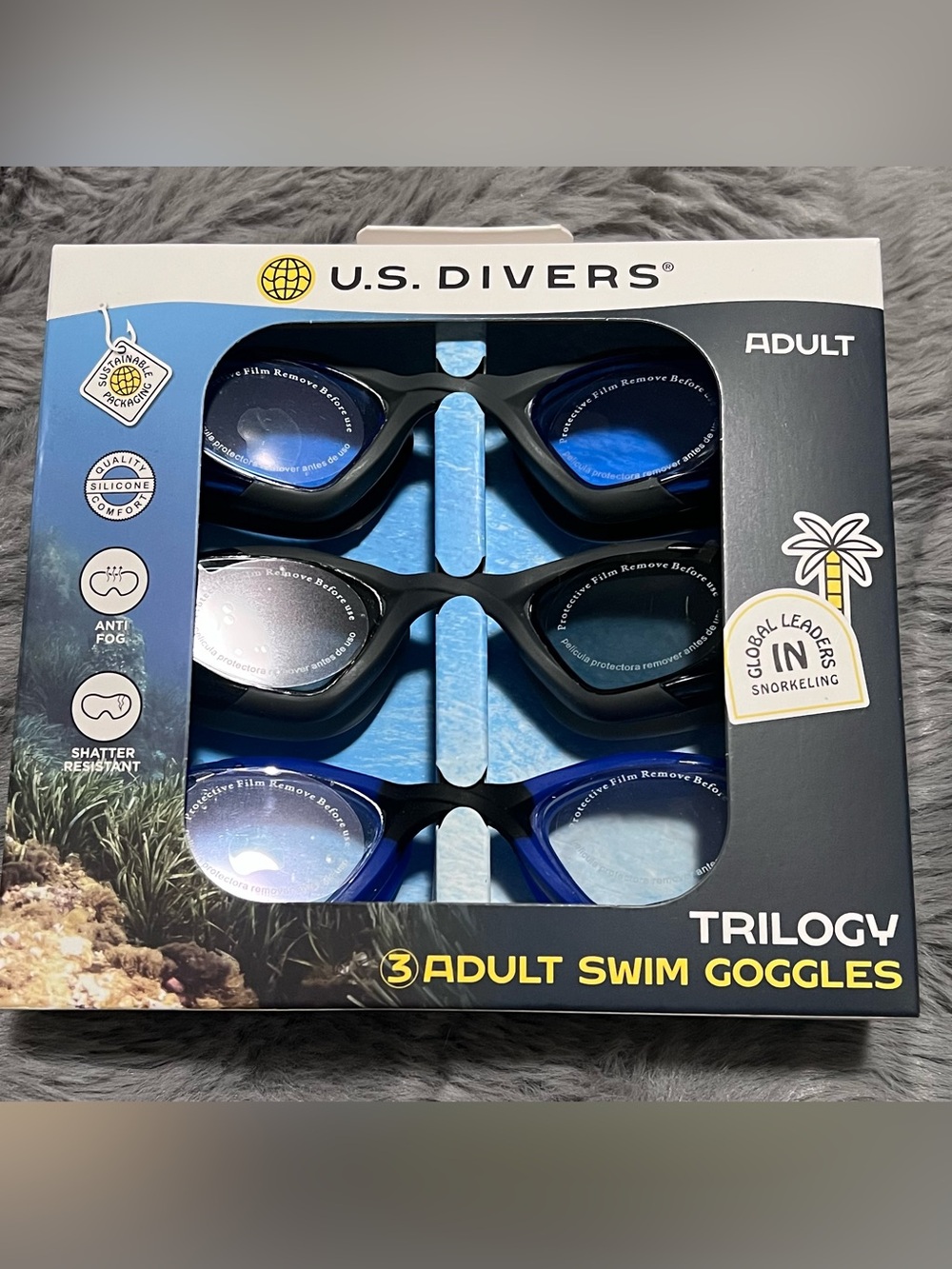 US Divers 3 pack adult swim goggles NWT